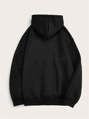 Horse Print Kangaroo Pocket Hoodie, Casual Long Sleeve Drawstring Hooded Sweatshirt, Women's Clothing