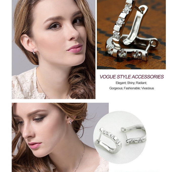 Crystal Horse Shoe Earrings