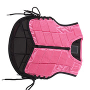 Kids Equestrian Vest Foam Padded Safety Horse Riding Protective Gear Body Protector PinkCS