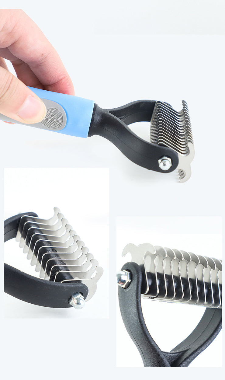 Stainless Double-sided Pet Brush Hair Removal