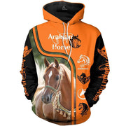 European And American Style Horse Series 3D Digital Printing Hooded Sweater