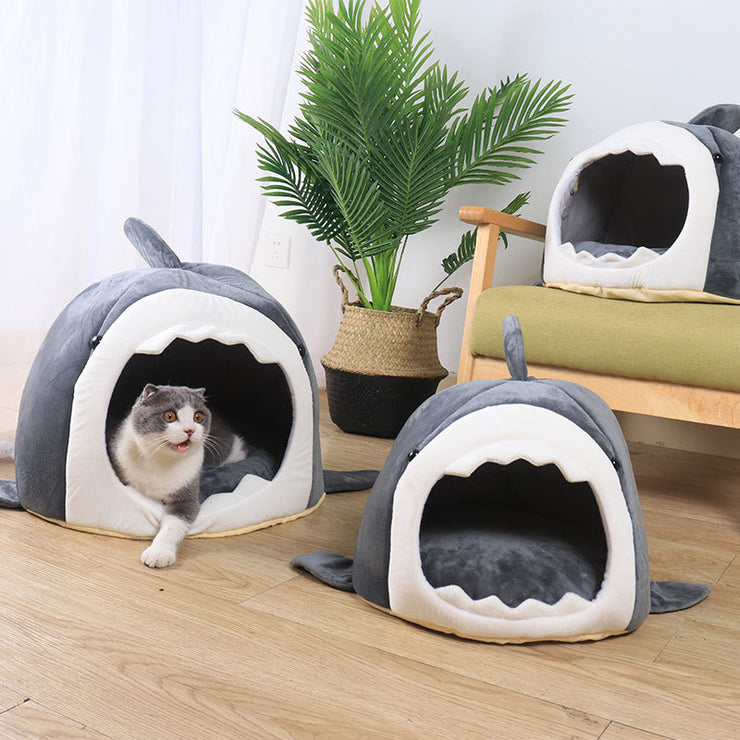 Cute Shark House Cat and Dog  House
