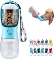 Dog Water Bottle with Food Container
