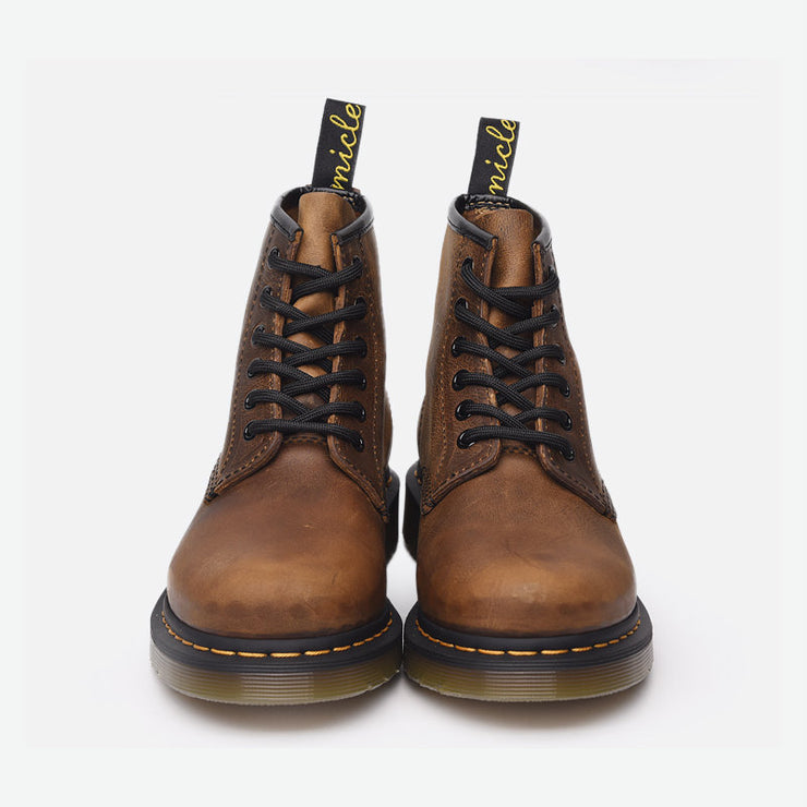 Coffee Crazy Horse Leather High Top Couple Lace Up Outdoor Boots