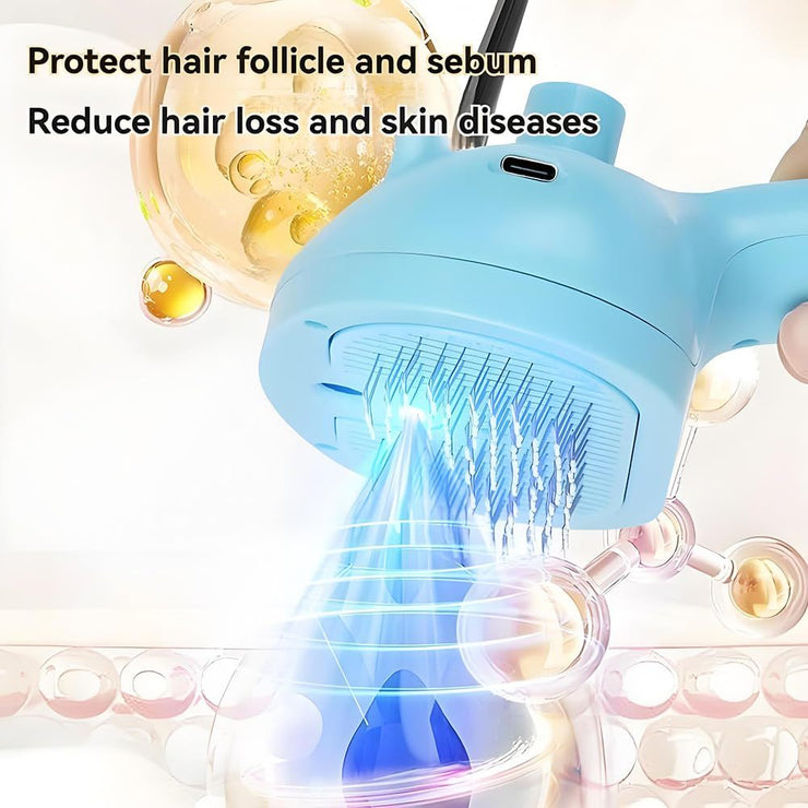 2025 New Chevaroo Horse Steam Brush, Chevaroo 3-in-1 Self-Cleaning Steam Pet Brush For Shedding, Pet Steam Brush, Silicone Bristle Head 360 Rotating Pet Steam Brush