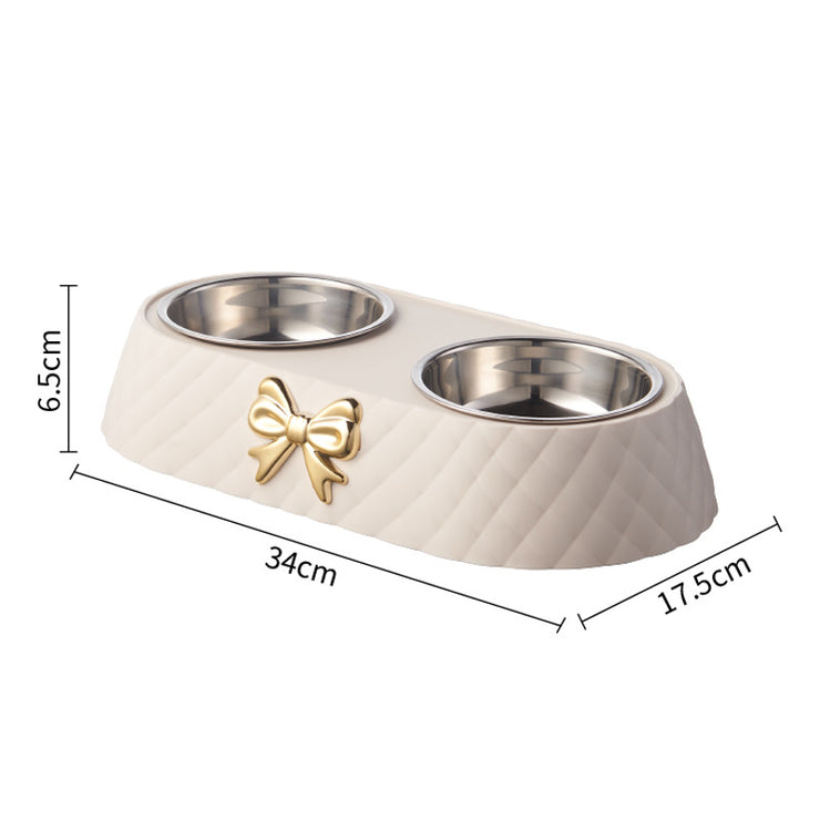 Bowknot Cat Food Bowl